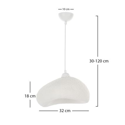 Brilagi - Suspension sur câble WABI SABI 1xE27/40W/230V Ø 32 cm blanche