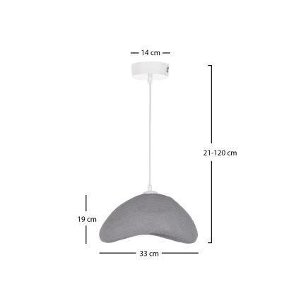 Brilagi - Suspension sur câble WABI SABI 1xE27/40W/230V Ø 33 cm gris