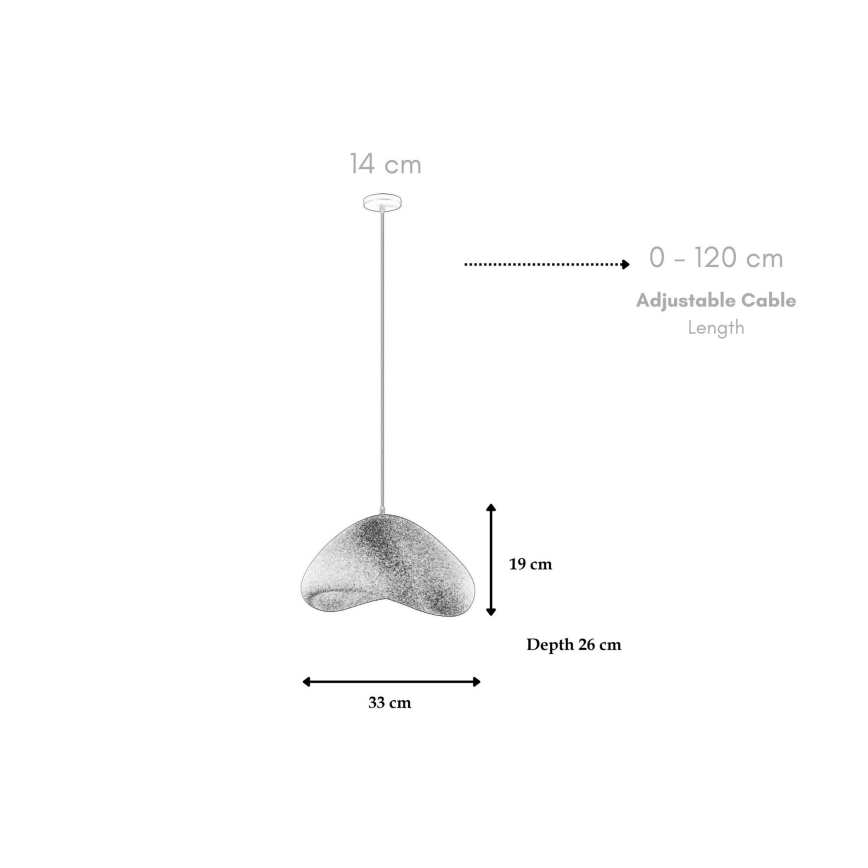 Brilagi - Suspension sur câble WABI SABI 1xE27/40W/230V Ø 33 cm noire