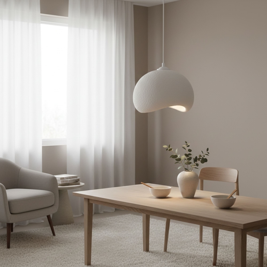 Brilagi - Suspension sur câble WABI SABI 1xE27/40W/230V Ø 34 cm blanche