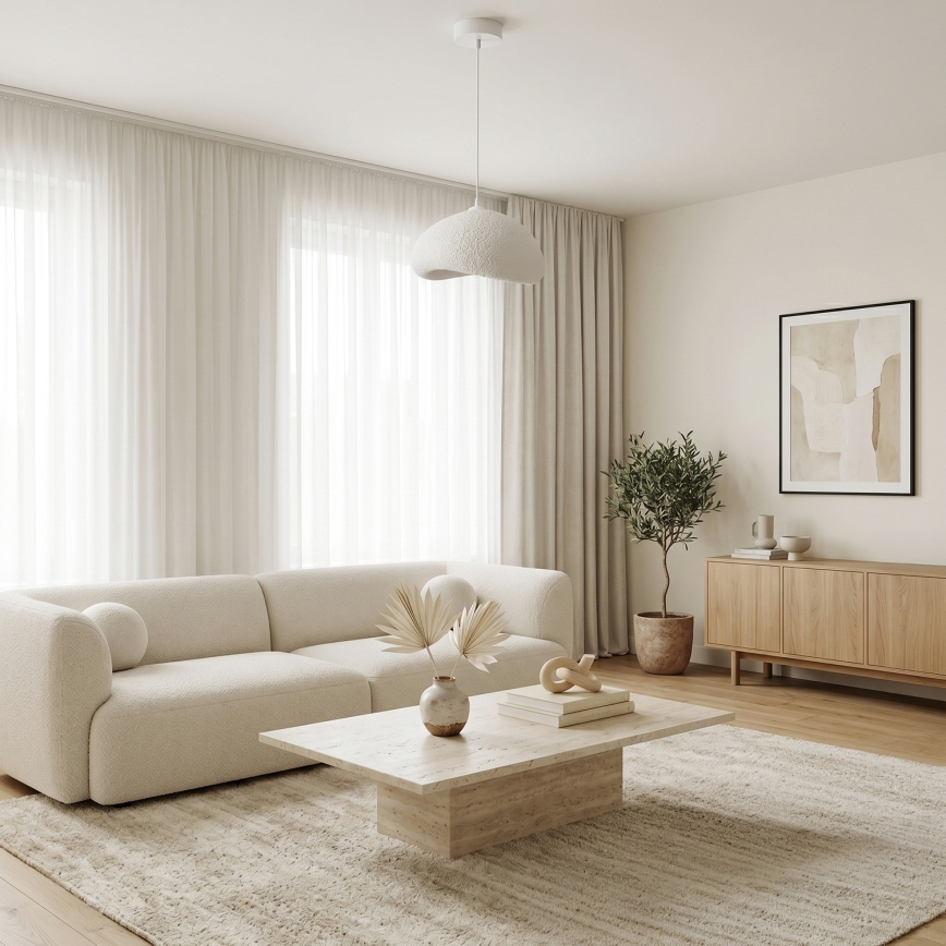 Brilagi - Suspension sur câble WABI SABI 1xE27/40W/230V Ø 35 cm blanche