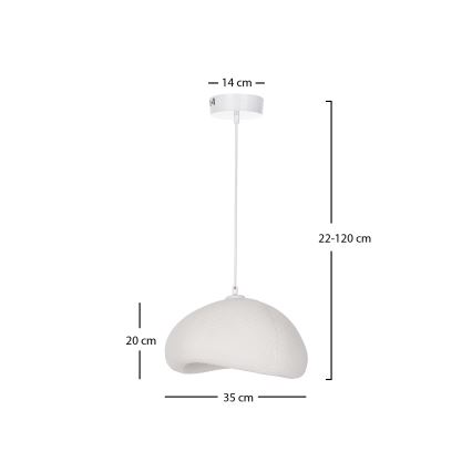 Brilagi - Suspension sur câble WABI SABI 1xE27/40W/230V Ø 35 cm blanche