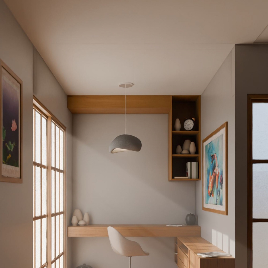 Brilagi - Suspension sur câble WABI SABI 1xE27/40W/230V Ø 35 cm gris