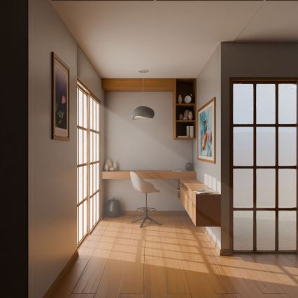 Brilagi - Suspension sur câble WABI SABI 1xE27/40W/230V Ø 35 cm gris