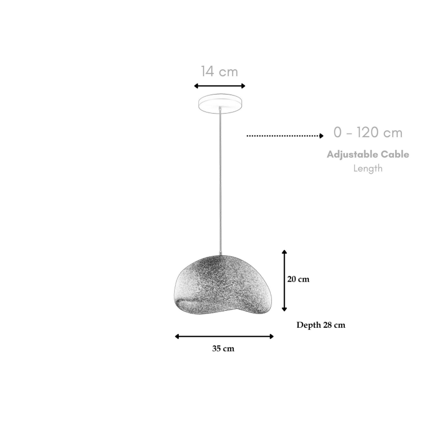 Brilagi - Suspension sur câble WABI SABI 1xE27/40W/230V Ø 35 cm gris