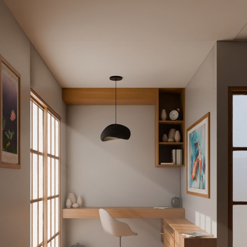 Brilagi - Suspension sur câble WABI SABI 1xE27/40W/230V Ø 35 cm noir
