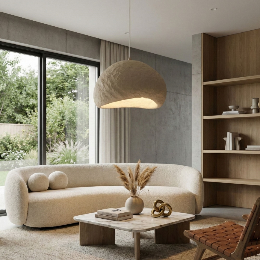 Brilagi - Suspension sur câble WABI SABI 1xE27/40W/230V Ø 50 cm beige