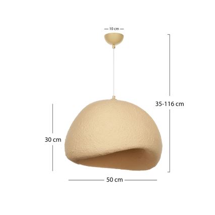 Brilagi - Suspension sur câble WABI SABI 1xE27/40W/230V Ø 50 cm beige