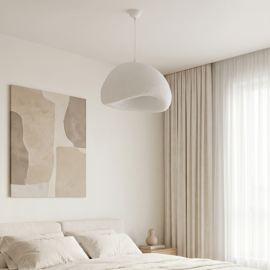 Brilagi - Suspension sur câble WABI SABI 1xE27/40W/230V Ø 50 cm blanche