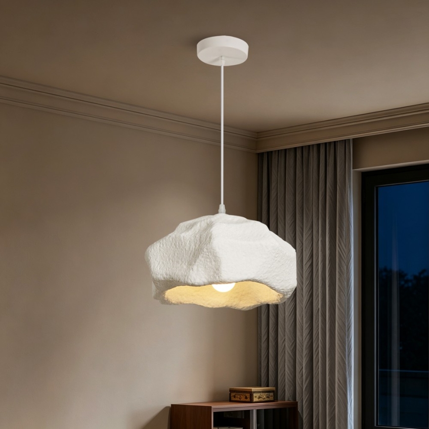BRILAGI - Suspension sur câble WABI SABI 1xE27/60W/230V Ø 30 cm blanche