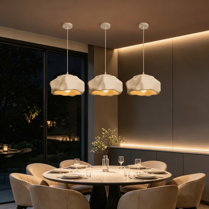 BRILAGI - Suspension sur câble WABI SABI 1xE27/60W/230V Ø 30 cm blanche