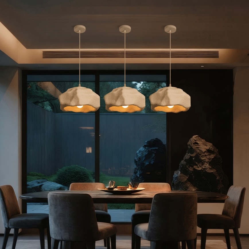 BRILAGI - Suspension sur câble WABI SABI 1xE27/60W/230V Ø 30 cm blanche