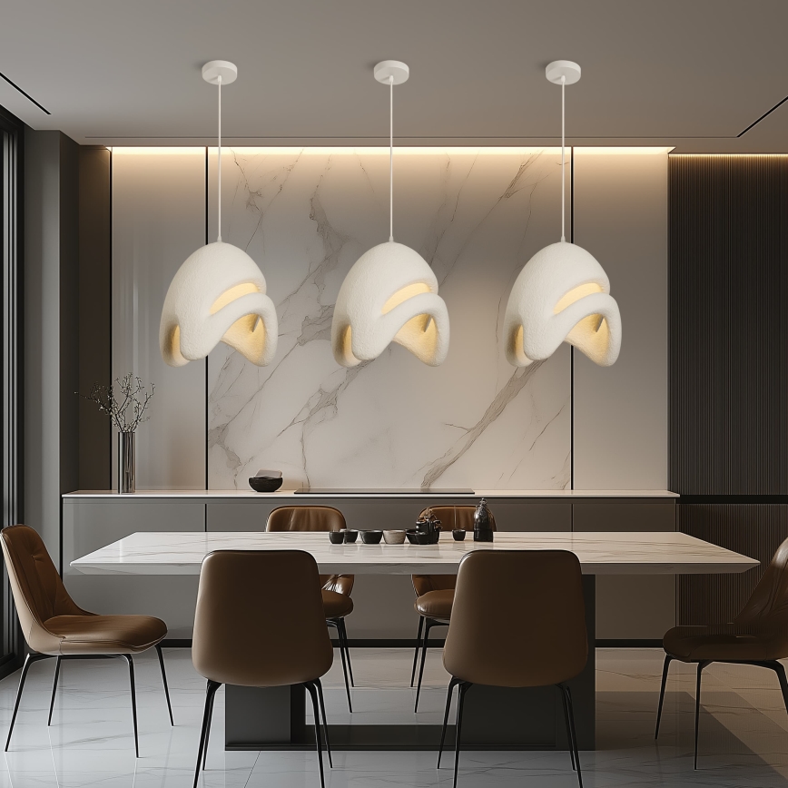 BRILAGI - Suspension sur câble WABI SABI 1xE27/60W/230V Ø 35 cm blanche