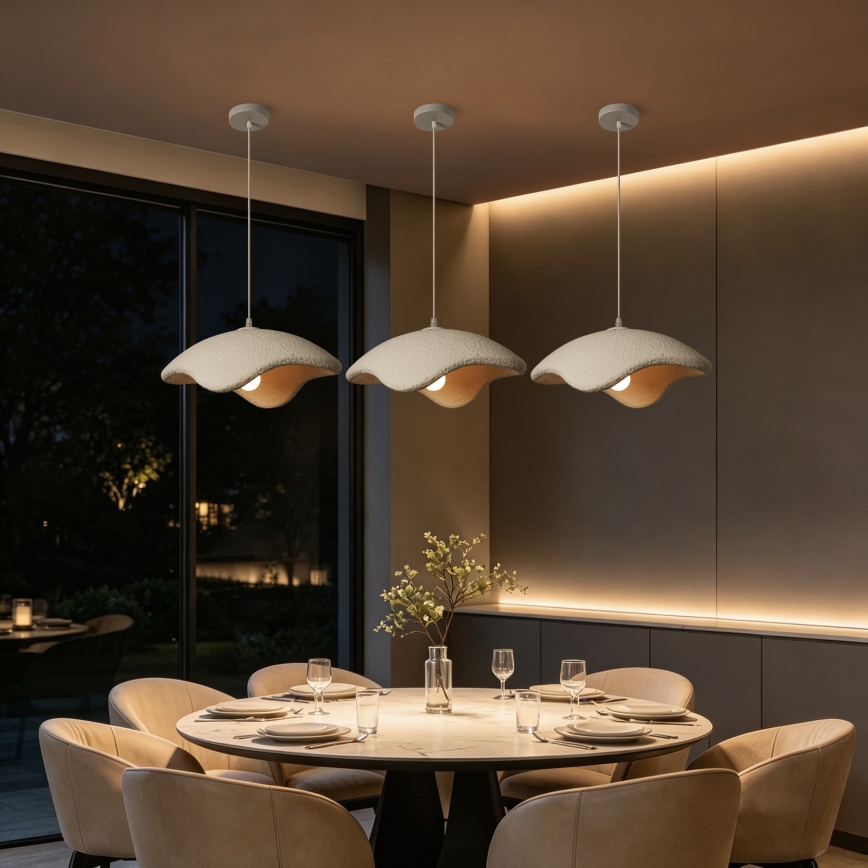 BRILAGI - Suspension sur câble WABI SABI 1xE27/60W/230V Ø 40 cm blanche