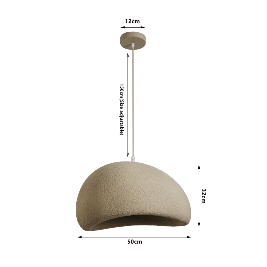 BRILAGI - Suspension sur câble WABI SABI 1xE27/60W/230V Ø 50 cm beige