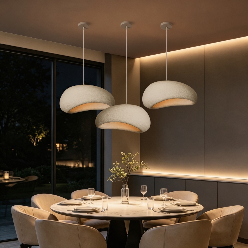 BRILAGI - Suspension sur câble WABI SABI 1xE27/60W/230V Ø 50 cm blanc
