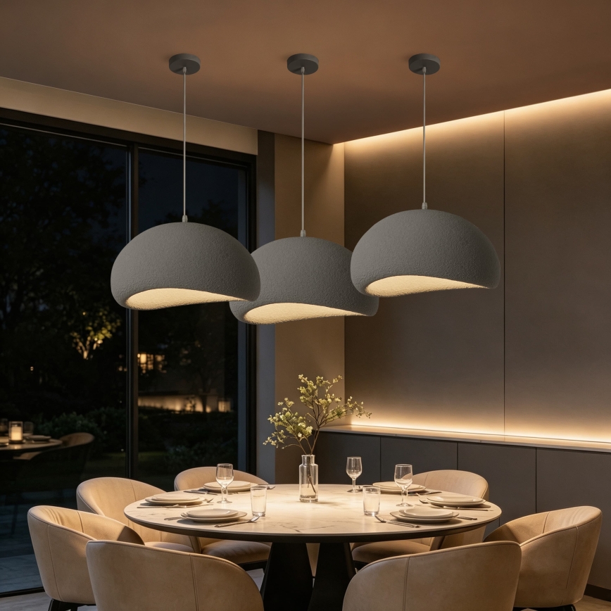 BRILAGI - Suspension sur câble WABI SABI 1xE27/60W/230V Ø 50 cm gris