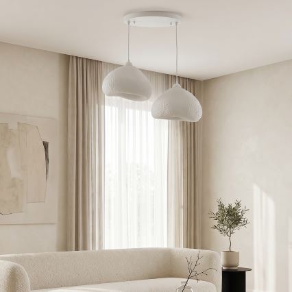 Brilagi - Suspension sur câble WABI SABI 2xE27/40W/230V Ø 45 cm blanc