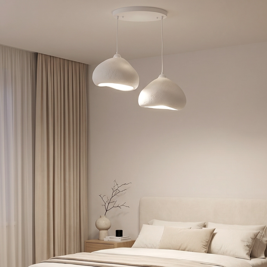 Brilagi - Suspension sur câble WABI SABI 2xE27/40W/230V Ø 45 cm blanc