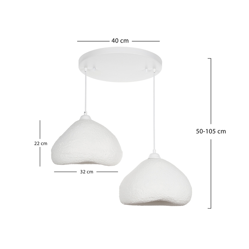 Brilagi - Suspension sur câble WABI SABI 2xE27/40W/230V Ø 45 cm blanche