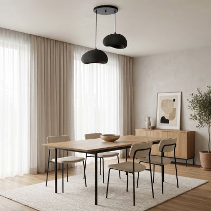 Brilagi - Suspension sur câble WABI SABI 2xE27/40W/230V Ø 60 cm noire