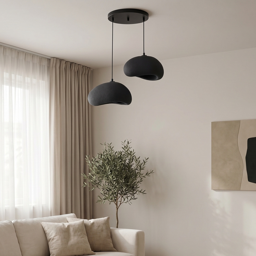 Brilagi - Suspension sur câble WABI SABI 2xE27/40W/230V Ø 60 cm noire