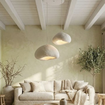 Brilagi - Suspension sur câble WABI SABI 2xE27/40W/230V Ø 70 cm blanche