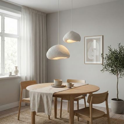 Brilagi - Suspension sur câble WABI SABI 2xE27/40W/230V Ø 70 cm blanche