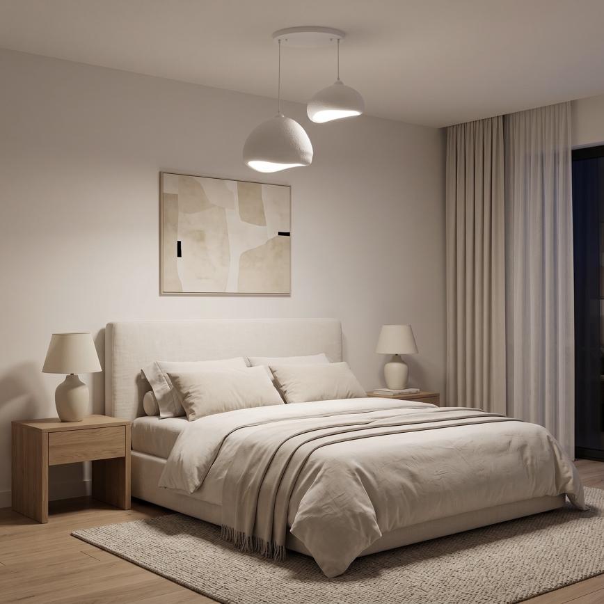 Brilagi - Suspension sur câble WABI SABI 2xE27/40W/230V Ø 70 cm blanche