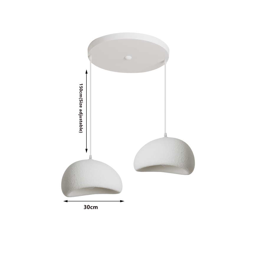 BRILAGI - Suspension sur câble WABI SABI 2xE27/60W/230V blanche