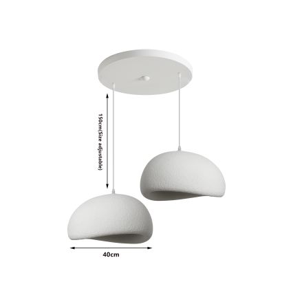BRILAGI - Suspension sur câble WABI SABI 2xE27/60W/230V blanche