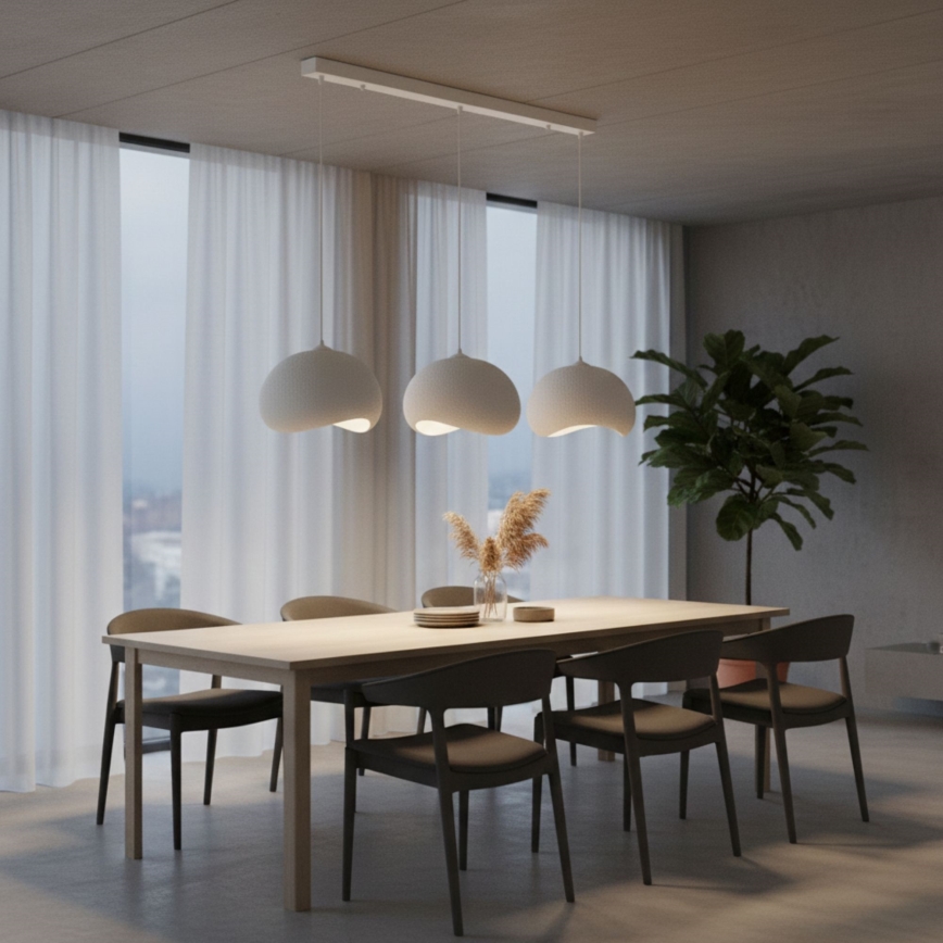 Brilagi - Suspension sur câble WABI SABI 3xE27/40W/230V blanche