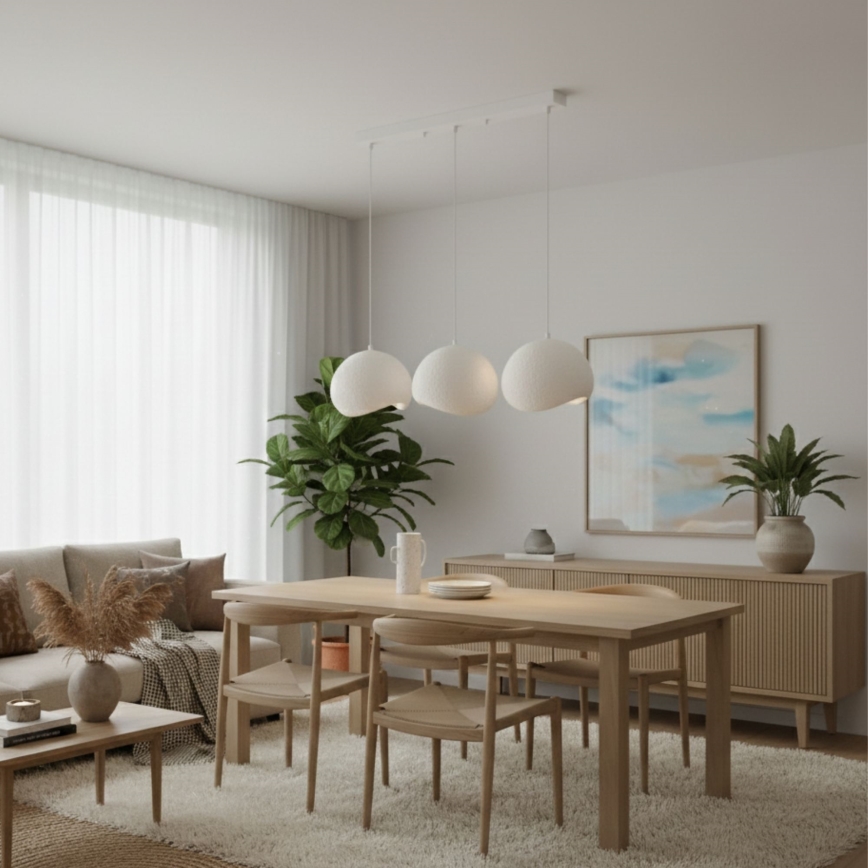 Brilagi - Suspension sur câble WABI SABI 3xE27/40W/230V blanche