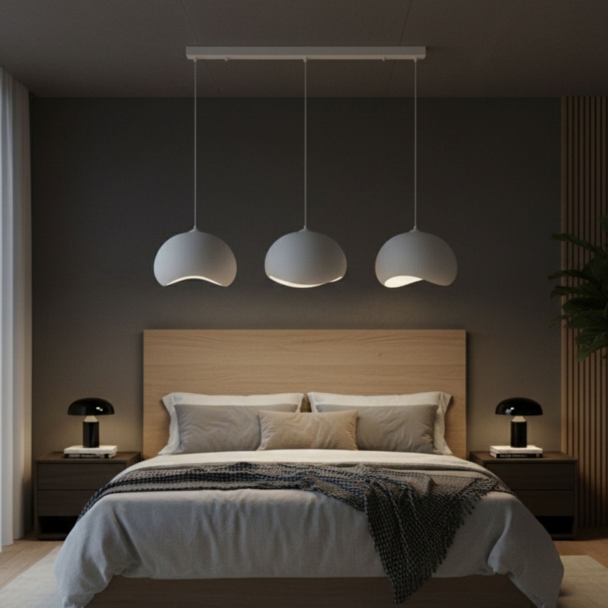 Brilagi - Suspension sur câble WABI SABI 3xE27/40W/230V blanche