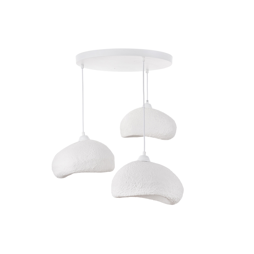 Brilagi - Suspension sur câble WABI SABI 3xE27/40W/230V Ø 60 cm blanche