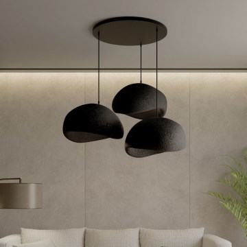 Brilagi - Suspension sur câble WABI SABI 3xE27/40W/230V Ø 60 cm noir