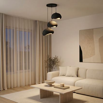 Brilagi - Suspension sur câble WABI SABI 3xE27/40W/230V Ø 60 cm noir