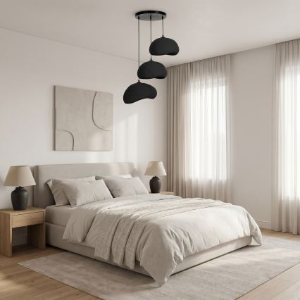 Brilagi - Suspension sur câble WABI SABI 3xE27/40W/230V Ø 60 cm noir
