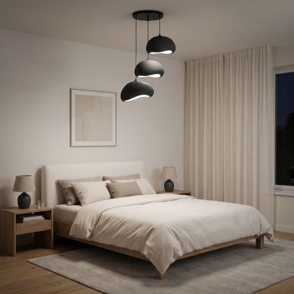 Brilagi - Suspension sur câble WABI SABI 3xE27/40W/230V Ø 60 cm noir