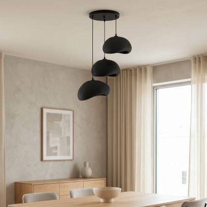 Brilagi - Suspension sur câble WABI SABI 3xE27/40W/230V Ø 60 cm noir