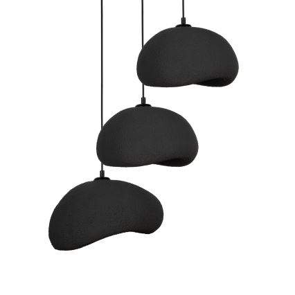 Brilagi - Suspension sur câble WABI SABI 3xE27/40W/230V Ø 60 cm noir
