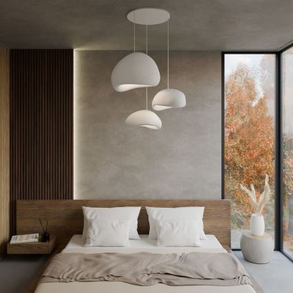 Brilagi - Suspension sur câble WABI SABI 3xE27/40W/230V, Ø 76 cm, blanche