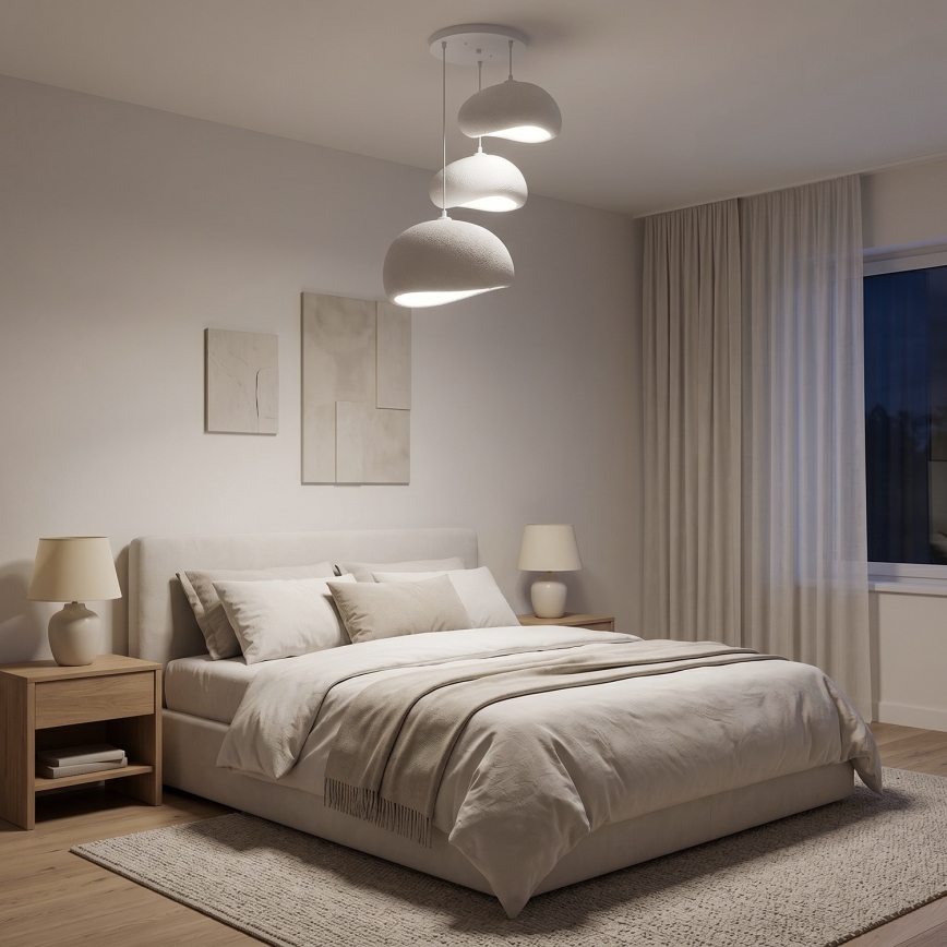 Brilagi - Suspension sur câble WABI SABI 3xE27/40W/230V, Ø 76 cm, blanche