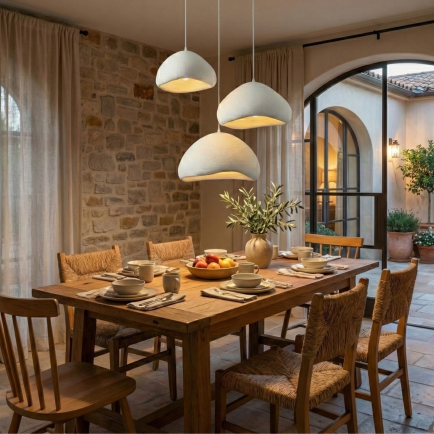 Brilagi - Suspension sur câble WABI SABI 3xE27/40W/230V Ø 82 cm blanc