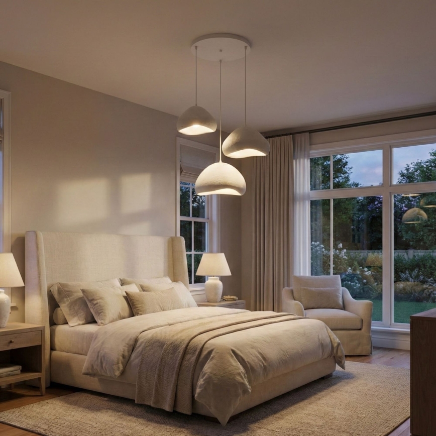 Brilagi - Suspension sur câble WABI SABI 3xE27/40W/230V Ø 82 cm blanc