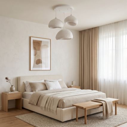 Brilagi - Suspension sur câble WABI SABI 3xE27/40W/230V Ø 82 cm blanc