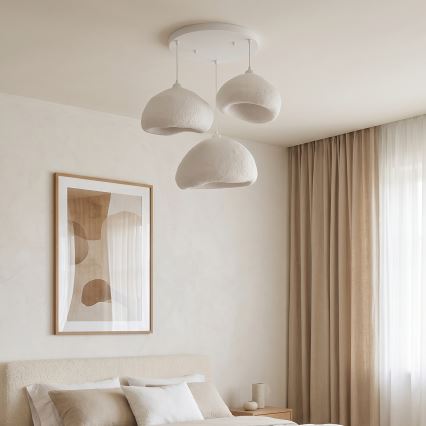Brilagi - Suspension sur câble WABI SABI 3xE27/40W/230V Ø 82 cm blanc
