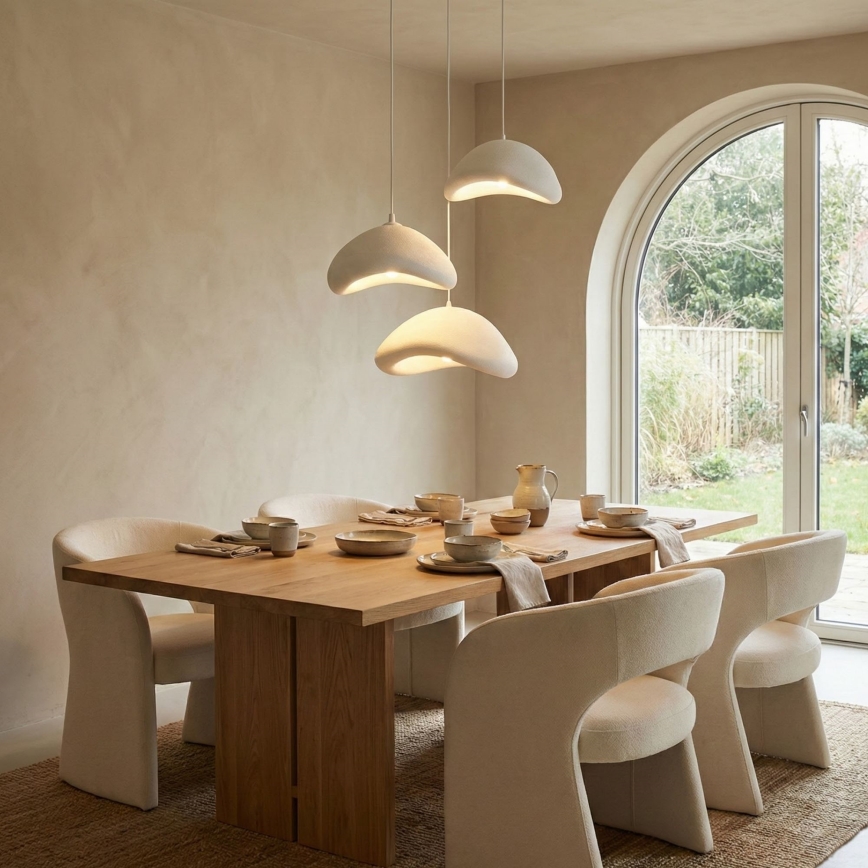 Brilagi - Suspension sur câble WABI SABI 3xE27/40W/230V Ø 82 cm blanche