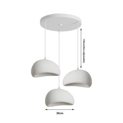 BRILAGI - Suspension sur câble WABI SABI 3xE27/60W/230V blanche