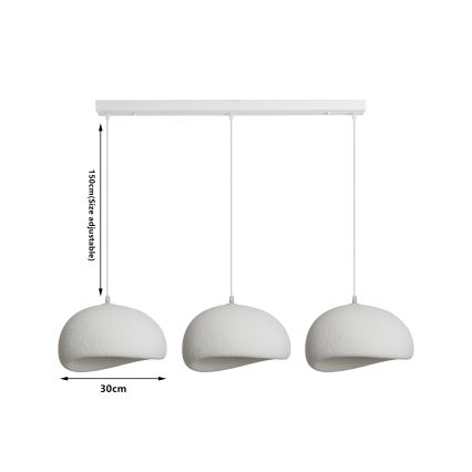 BRILAGI - Suspension sur câble WABI SABI 3xE27/60W/230V blanche